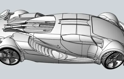 超跑,跑车stp模型