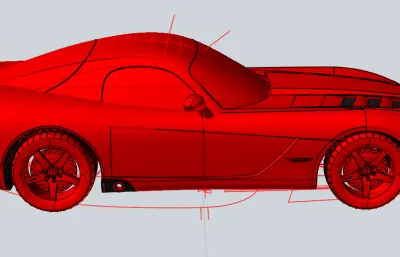 超跑跑车stp模型