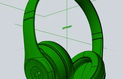 头戴式无线耳机模型