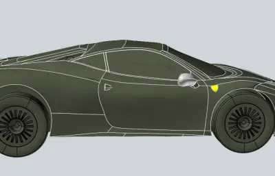 汽车,跑车stp模型