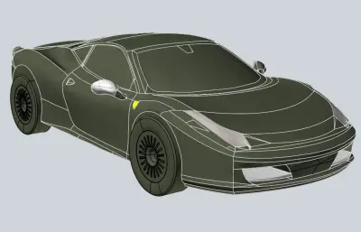 汽车,跑车stp模型