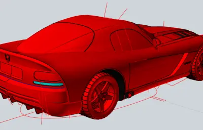 超跑跑车stp模型