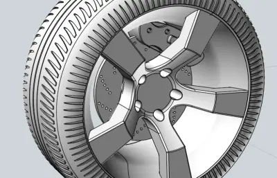 汽车车轮stp模型