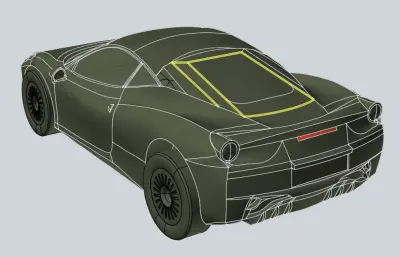 汽车,跑车stp模型