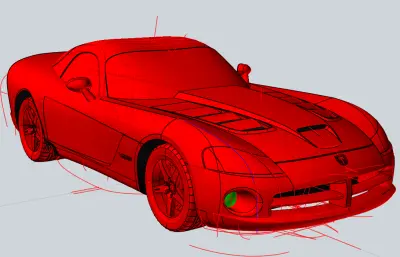 超跑跑车stp模型