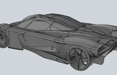 特色跑车stp模型