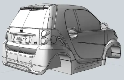 宝马 mini汽车半成品模型