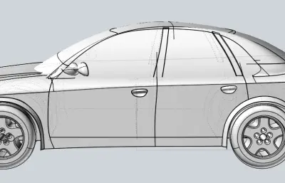 奥迪汽车stp模型