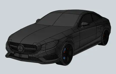 奔驰c260L汽车stp模型