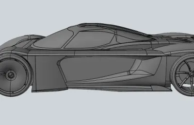 特色跑车stp模型