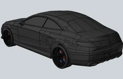 奔驰c260L汽车stp模型