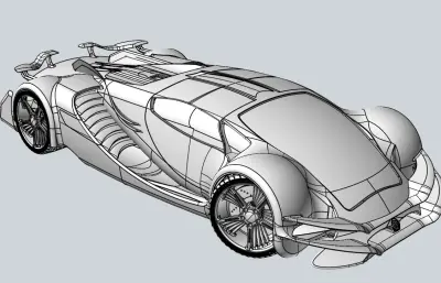 超跑,跑车stp模型