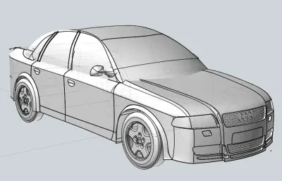 奥迪汽车stp模型