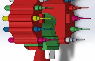 快乐烟花炮,反潜炮solidworks模型