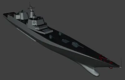 美国海军特朗普级战列舰,max,blender,fbx,stl,obj,glb等多种格式