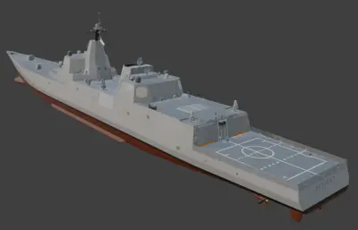 美国海军特朗普级战列舰,max,blender,fbx,stl,obj,glb等多种格式