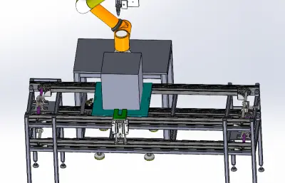 双层倍速链机器人自动打螺丝机