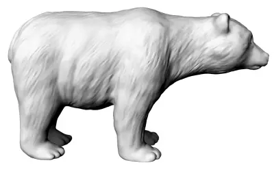 北极熊stl三维模型