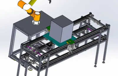 双层倍速链机器人自动打螺丝机