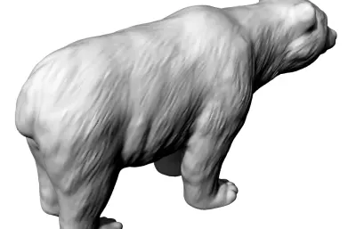 北极熊stl三维模型