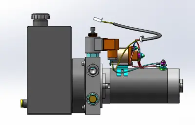 直流驱动液压泵solidworks模型