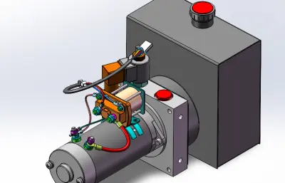 直流驱动液压泵solidworks模型