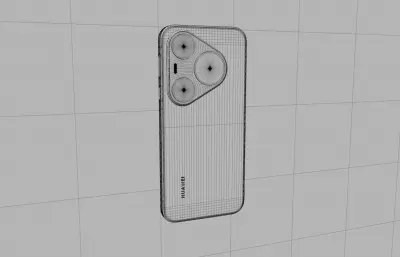 华为HUAWEI pura 90 pro手机外壳C4D,KEYSHOT模型