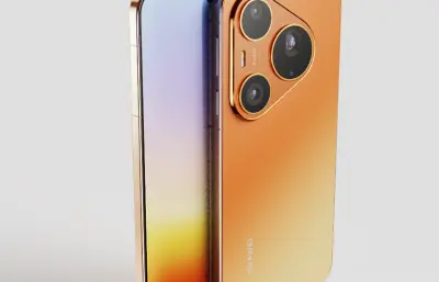 华为HUAWEI pura 90 pro手机外壳C4D,KEYSHOT模型