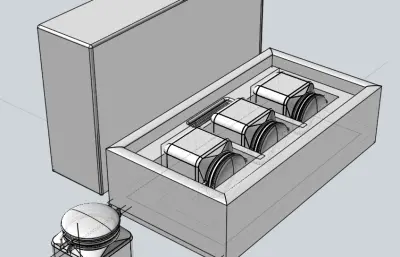 高档调料罐套装组合stp模型