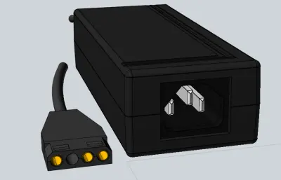 电脑电源适配器stp模型