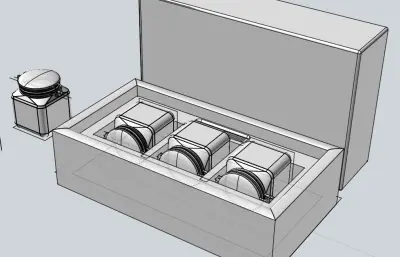 高档调料罐套装组合stp模型
