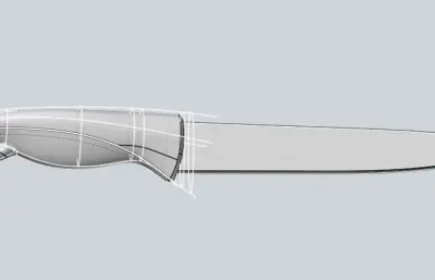 炊具菜刀stp模型