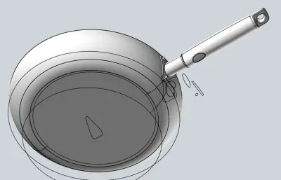炊具平底锅stp模型