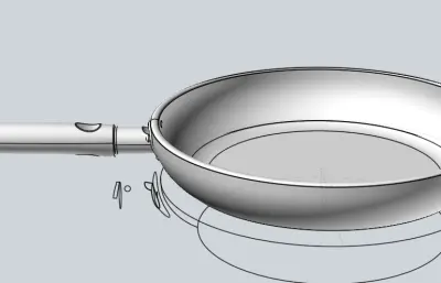 炊具平底锅stp模型