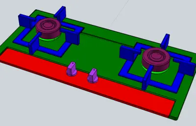 炊具燃气灶模型