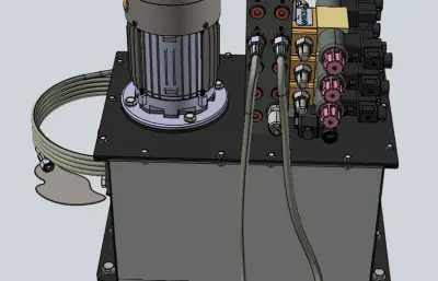 液压站模型（带管）