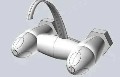 冷热水龙头模型