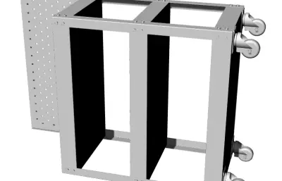 车间工具推车stl模型