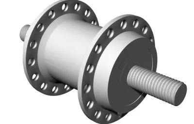 自行车前盘式花鼓stl模型