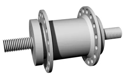 自行车前盘式花鼓stl模型