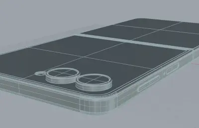 三星 Galaxy Z Flip 8竖向折叠屏智能手机rhino模型