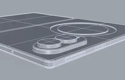 Samsung Galaxy Z Fold 8 Wide阔折叠手机rhino模型