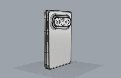 HUAWEI Pura X Max手机模型,C4D,FBX,OBJ,3DM,STP多种格式