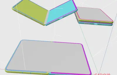 HUAWEI Pura X Max手机模型,C4D,FBX,OBJ,3DM,STP多种格式