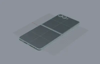 三星 Galaxy Z Flip 8竖向折叠屏智能手机rhino模型