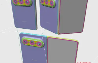 HUAWEI Pura X Max手机模型,C4D,FBX,OBJ,3DM,STP多种格式