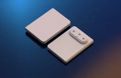 HUAWEI Pura X Max手机模型,C4D,FBX,OBJ,3DM,STP多种格式