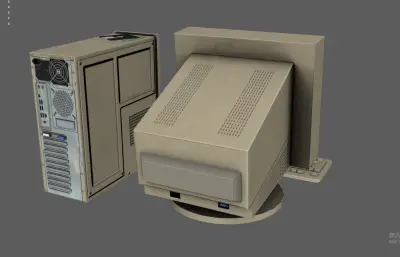 老式台式机电脑 PC机 旧电脑计算机