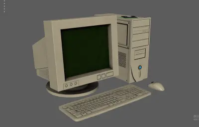 老式台式机电脑 PC机 旧电脑计算机