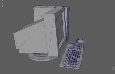 老式台式机电脑 PC机 旧电脑计算机